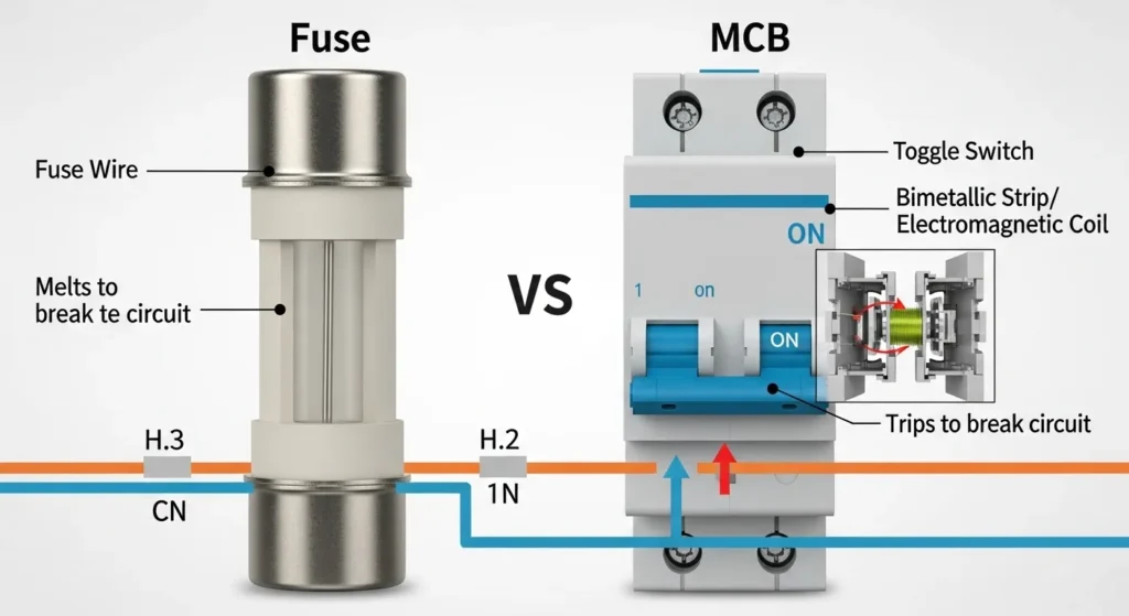 Difference Fuse and MCB