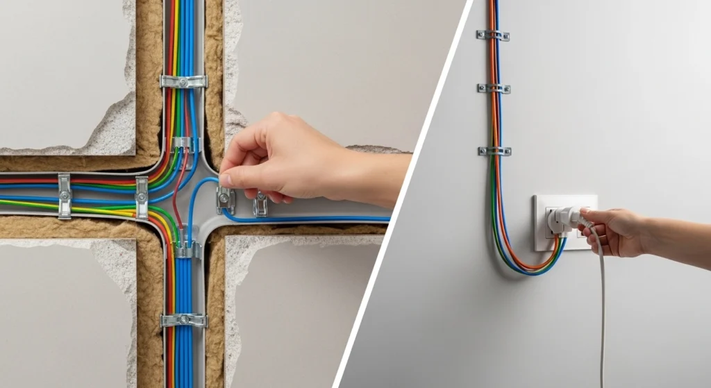 Concealed Wiring vs Open Wiring