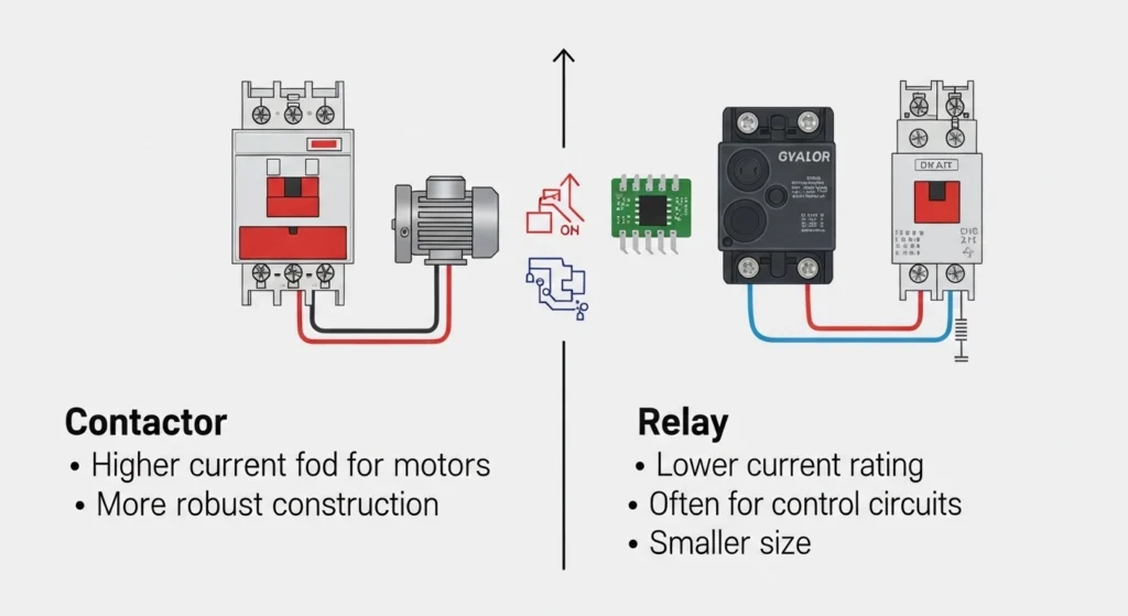 Contactor vs Relay