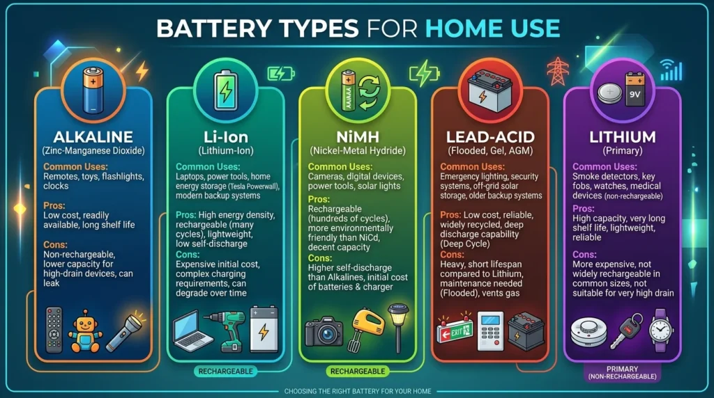 Battery Types Home Use