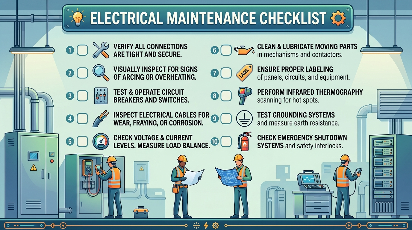 Maintenance Electrical Table Electrical Maintenance Checklist – Complete Professional Guide