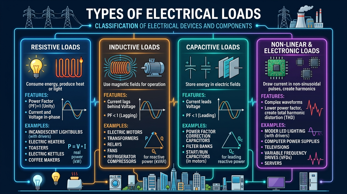 Load Types Table Types of Electrical Loads