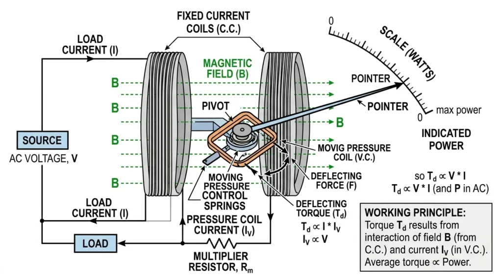 Wattmeter Working Principle