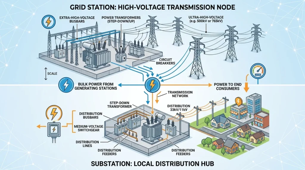 Grid Station vs Substation