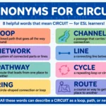 Synonyms for circuit vocabulary infographic