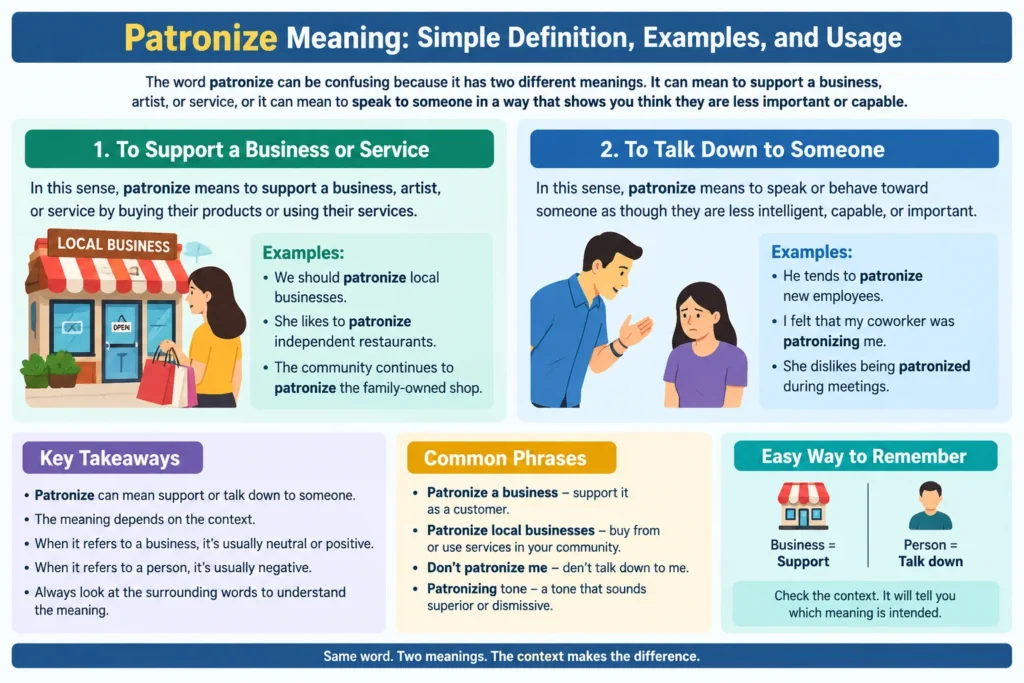 Patronize Meaning