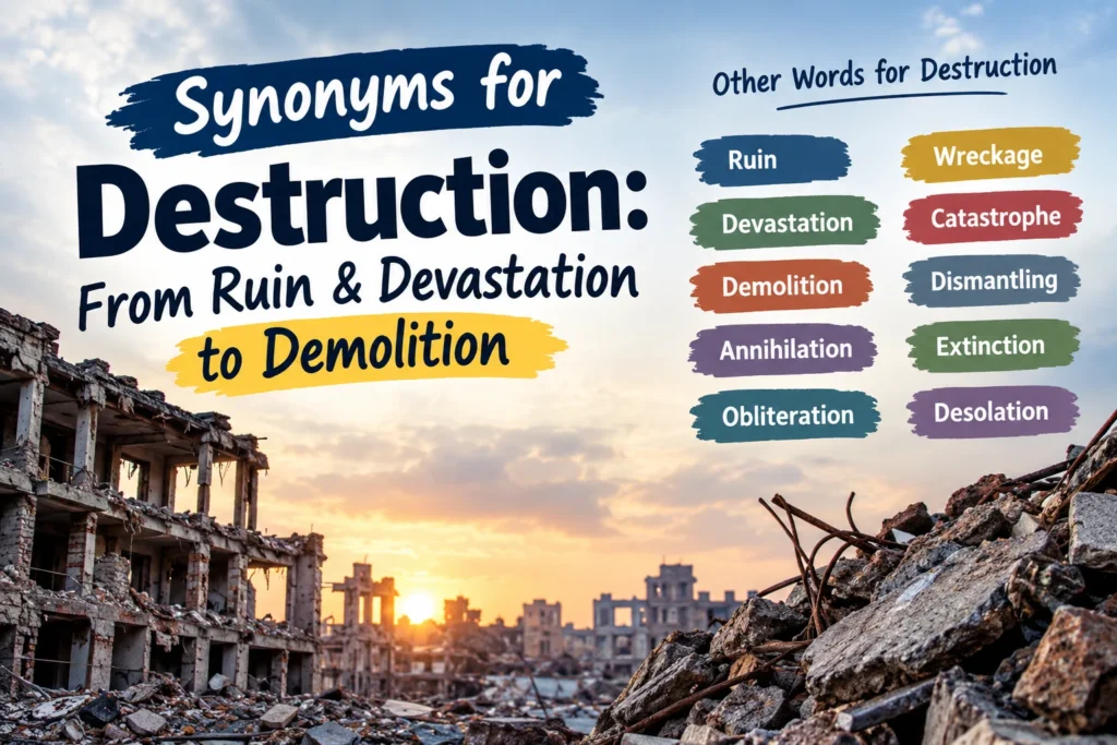 Synonyms for destruction